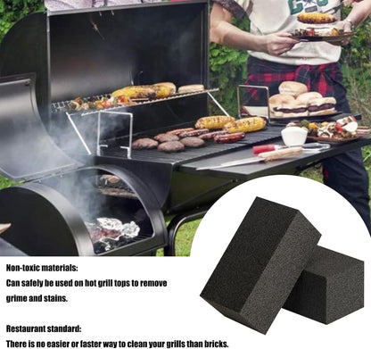 4 Pack Grill Cleaner Brick for Outdoor&Restaurant. Heavy Duty Grill Cleaning Brick. Pumice Stone Cleaner Tool Grill Brick for Cleaning Flat Top Grills Griddles Effectively Without Harsh Chemicals