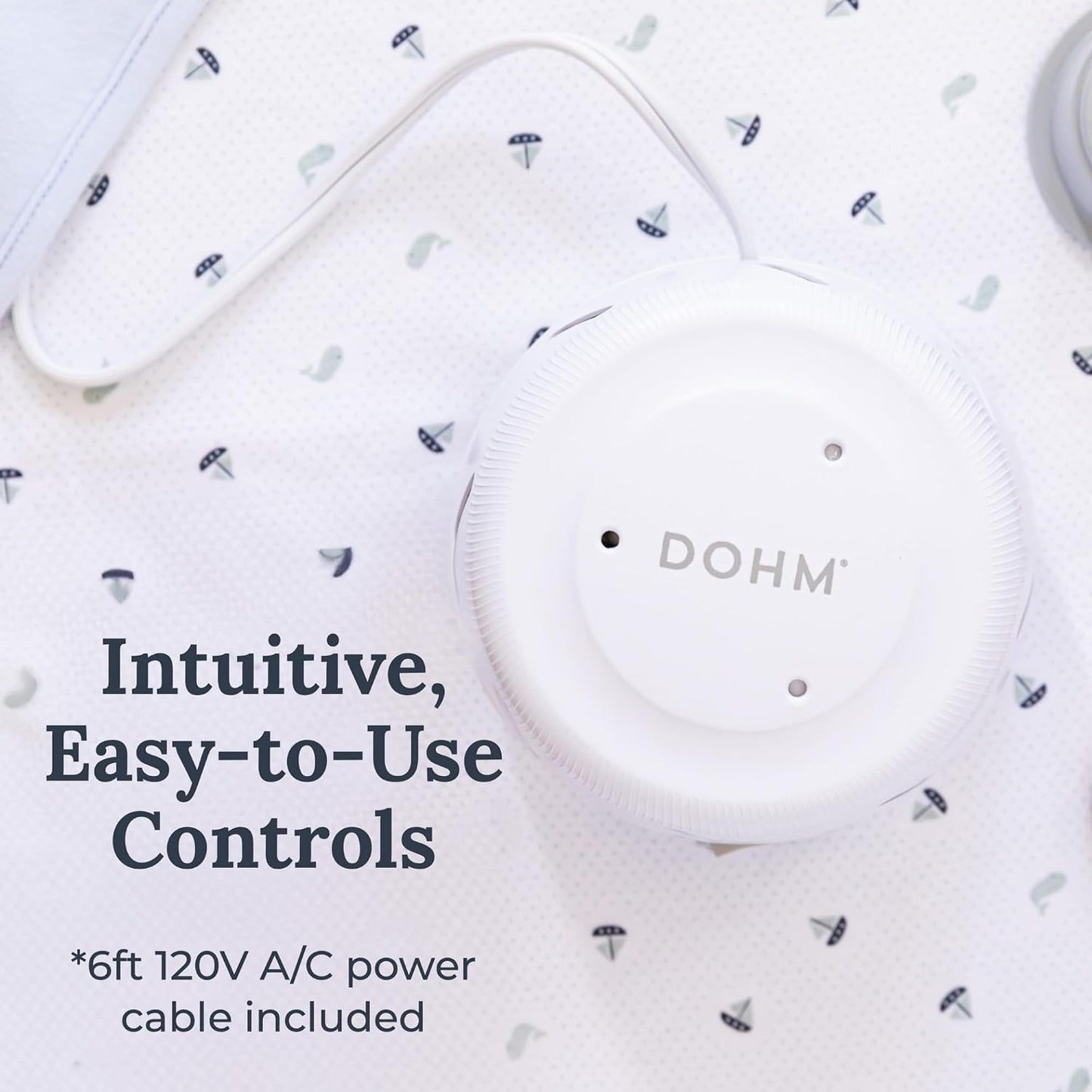 Yogasleep Dohm Uno White Noise Sound Machine, Real Fan Inside for Non-Looping White Noise, Sleep Aid, Office Privacy & Meditation for Adults & Baby, Registry Gift (White)