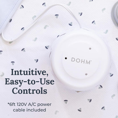 Yogasleep Dohm Uno White Noise Sound Machine, Real Fan Inside for Non-Looping White Noise, Sleep Aid, Office Privacy & Meditation for Adults & Baby, Registry Gift (White)