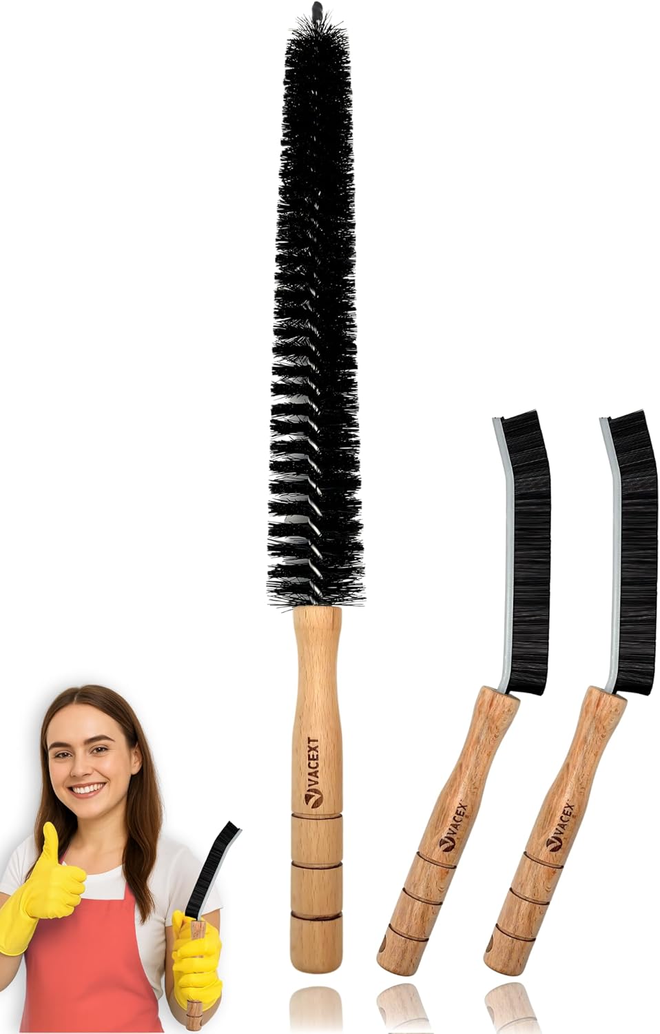 Dryer Lint Brush Vent Trap Cleaner, Refrigerator Condenser Coil Brush & Crevice Gap Cleaning Brush (2PCS) for Household Use - Grout Scrub Brush, House Cleaning Supplies, Home Essentials