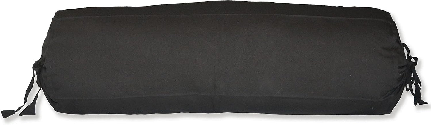 Saffron HANDICRAFTS Cotton 240TC - Bolster Cover Full Round Removable Cover for Neck Roll, Leg Rest,Yoga Practice, Meditation, Bed Sofa Couch (Teal Blue, 8"x24"(20 cm x 60 cm))