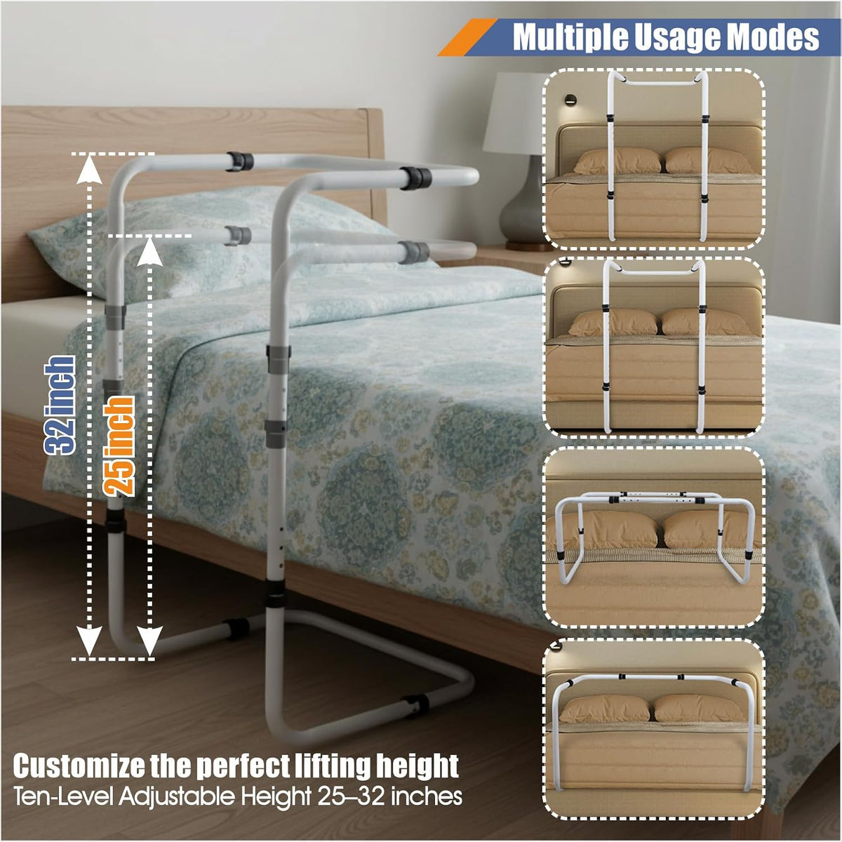 Blanket Lifter 4 Clips for Feet and Legs, Adjustable Blanket Support Frame Relieves Pressure on Feet & Toes, Ideal for Neuropathy, Post-Surgery, Arthritis