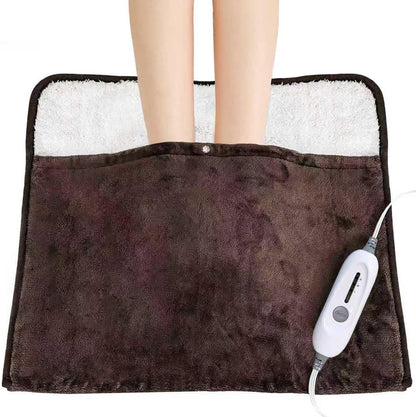 WarmMist Heated Foot Warmers, 22"×20" Electric Foot Heating Pad, Ultra Soft | ETL&FCC Certified, Flannel-Sherpa, 3 Heat Levels 2H Auto Off, Feet Warmers for Women Men, for Bed Under Desk&Office, Gifts