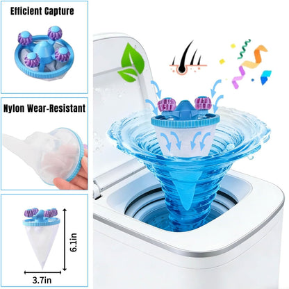 Pet Hair Remover for Laundry - 4-Pack Pet Hair Removal Tool, Lint Catcher for Washing Machine, 2025 Upgraded Laundry Hair Catcher