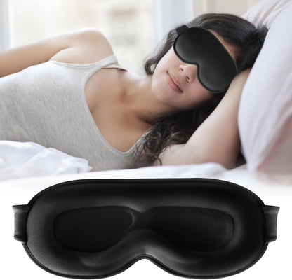 Sleep Mask,Upgraded 3D Deep Contoured Eye Mask for Sleeping,No Pressure Eye Covers 99% Block Out Light Eye Mask with Adjustable Elastic Strap for Sleeping, Yoga, Traveling (1pc,Pink)