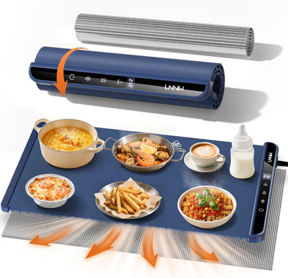 Warming Mat for Food, 26x15 Inch, Off White, Fast Heat, Child Lock