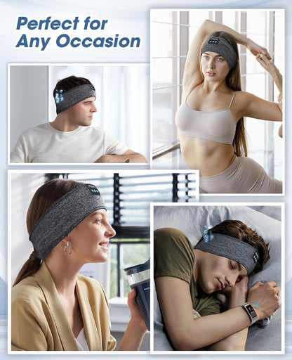 Perytong Sleep Headphones Bluetooth 5.4 Headband, Wireless Sleep Headband Headphones for Side Sleepers, Ultra-Thin Stereo Speakers & Extended Battery Life, Sports Headband Earphones for Sleeping