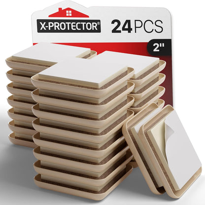 X-Protector Furniture Sliders for Carpet & Furniture Lifter Tool Set | 4 PCS 3 1/2" Sliders for Furniture with Foldable Furniture Jack. Move Your Furniture Easily with Furniture Movers for Carpets