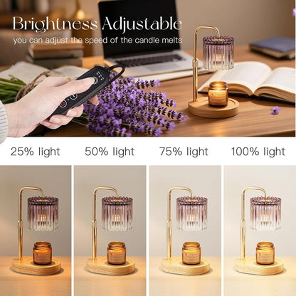 Candeldo Candle Warmer Lamp with Timer: Black Wax Melt Warmer