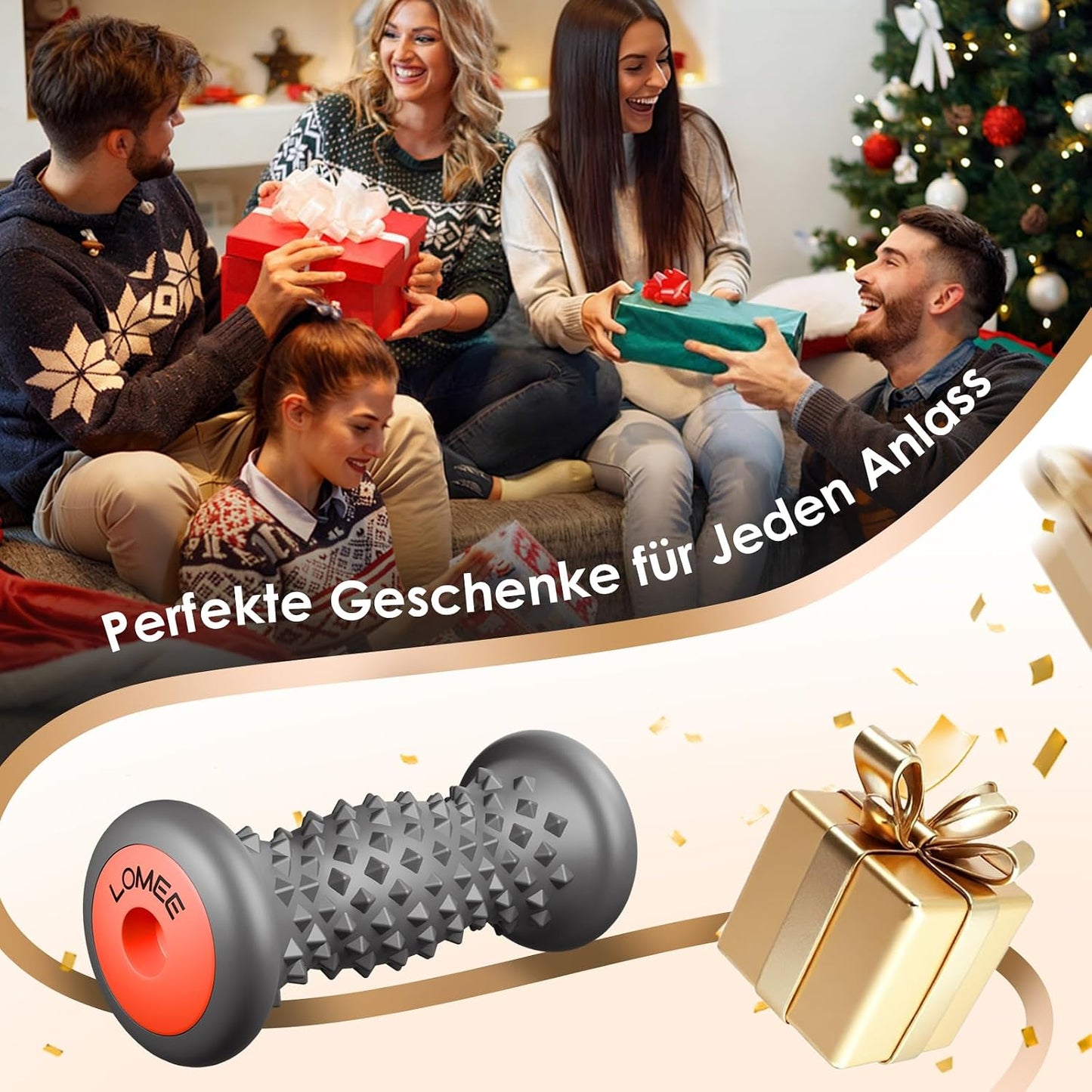 Foot Roller Massager for Plantar Fasciitis, Foot Arch and Heel Pain Relief | Deep Tissue Muscle Massage, Feet Ergonomic & Rounded Top Design