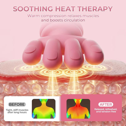 Vinid Bionic Neck and Shoulder Massager with Heat, 4D Kneading Massage, Simulated Human Hand Design for Pain Relief and Muscle Relax, Neck Massager Pillow Ideal for Valentines Gift, Green