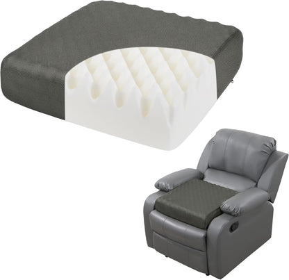 HOMBYS Egg Shaped Foam Recliner Chair Cushion for Elderly, 20×20×5inch Thicken & Extra Large Seat Cushion Cahir Pad for Couch, Armchair, Wheelchair for Easy to Reduce Hip & Lumbar Pain, Black