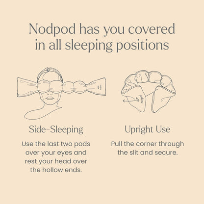Nodpod Mineralized Silk Gentle Pressure Sleep Mask - Strap-Free, Light-Blocking Design for Sleep, Travel & Relaxation - Weighted Eye Pillow, Machine Washable (Willow)