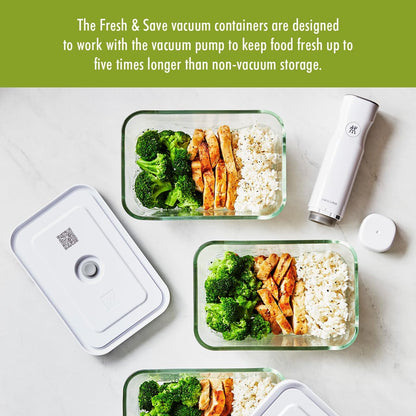 For food to stay fresh up to 5X longer, pump required (not included).