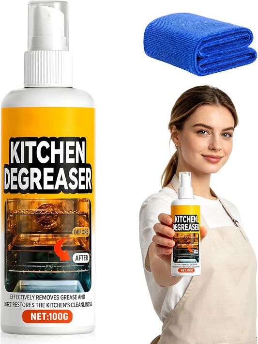 Greasekiller BBQ Grill Cleaner Spray, Grill Cleaner, Heavy Duty Grills Degreaser Spray, Removes Grease for BBQ Grate, Grills Lid,Stovetop,Oven,Range Hood