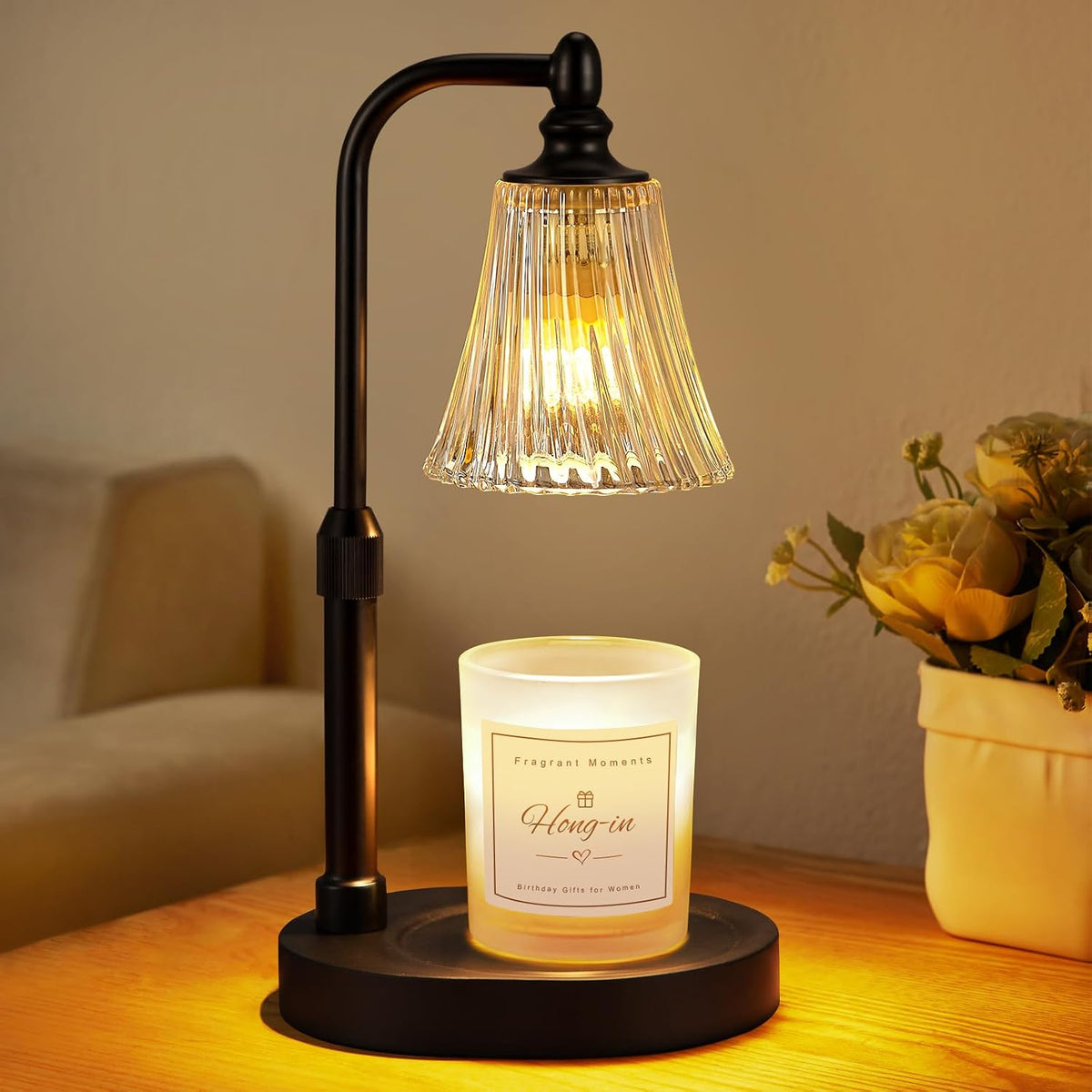 Hong-in Candle Warmer Lamp with Timer,Birthday Gifts for Women Mom Sister