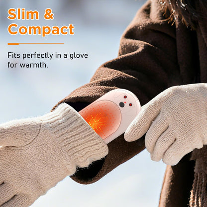 AI Hand Warmers Rechargeable 2 Pack, 6000mAh Electric Pocket Heater with 20H Heating, 3 Levels, Snap-On 2-in-1 Design, Winter Gift for Men & Women, Hiking, Hunting, Outdoor