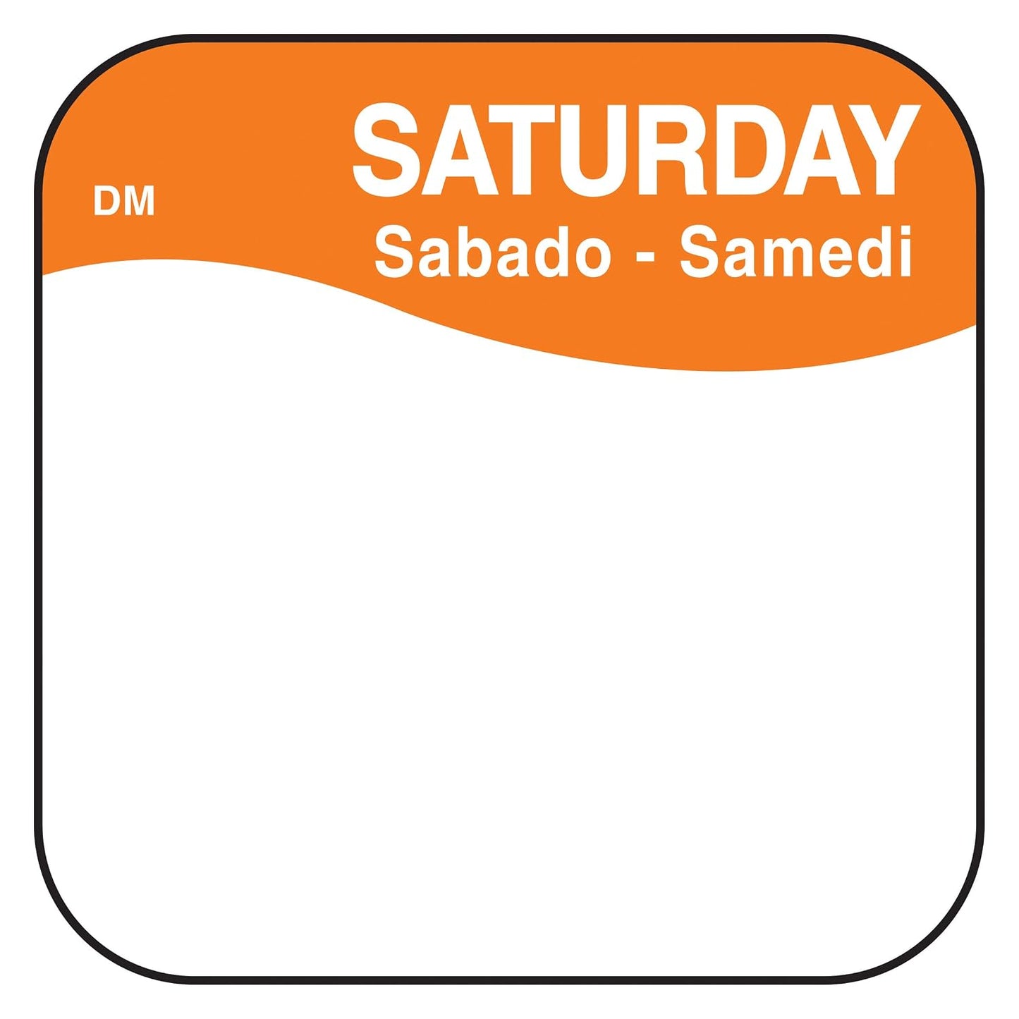 DayMark Safety Systems I132152 Day of The Week 3/4" Square Dissolvable Labels, Monday-Sunday, Label Dispenser Included (7,000 Labels)