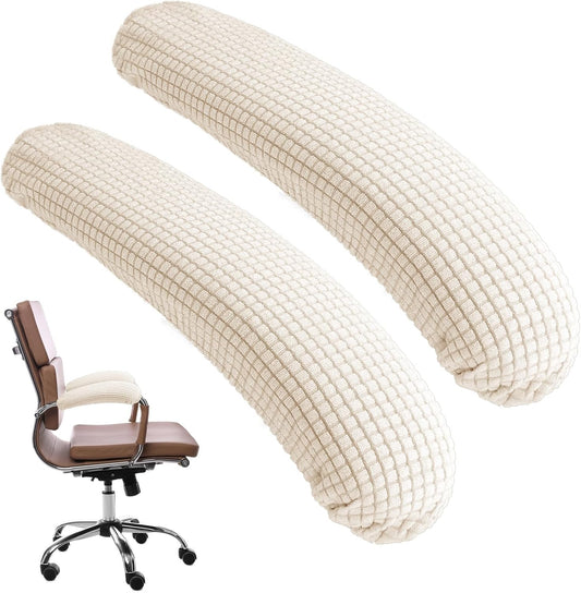 Vin Beauty Office Chair Armrest Covers, 2Pcs Office Removable Arm Rest Covering, Elastic Chair Armrest Covers, Office Seat Hand Rest Protector, Arm Covers Protectors for Office Chair(Black)