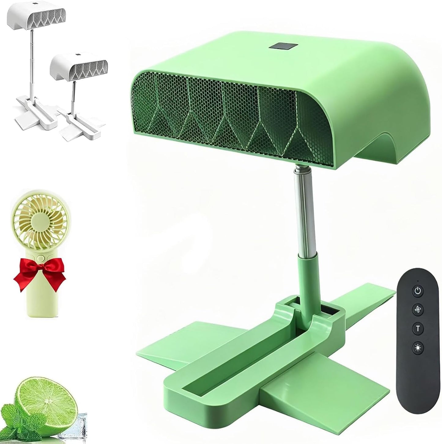 Bed Cooling Fan Under Sheets, Rechargeable Cordless Bed Fan Under Sheets, Quiet Bed Cooling System with Remote & 5 Speeds, Djustable Height Mattress Cooling Fans Under Blanket for Hot Sleepers (A)