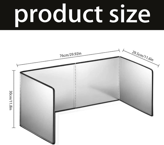 4-Sided Stainless Splatter Guard for Frying Pan | Rustproof steel, full grease shield, foldable, easy clean for kitchen frying