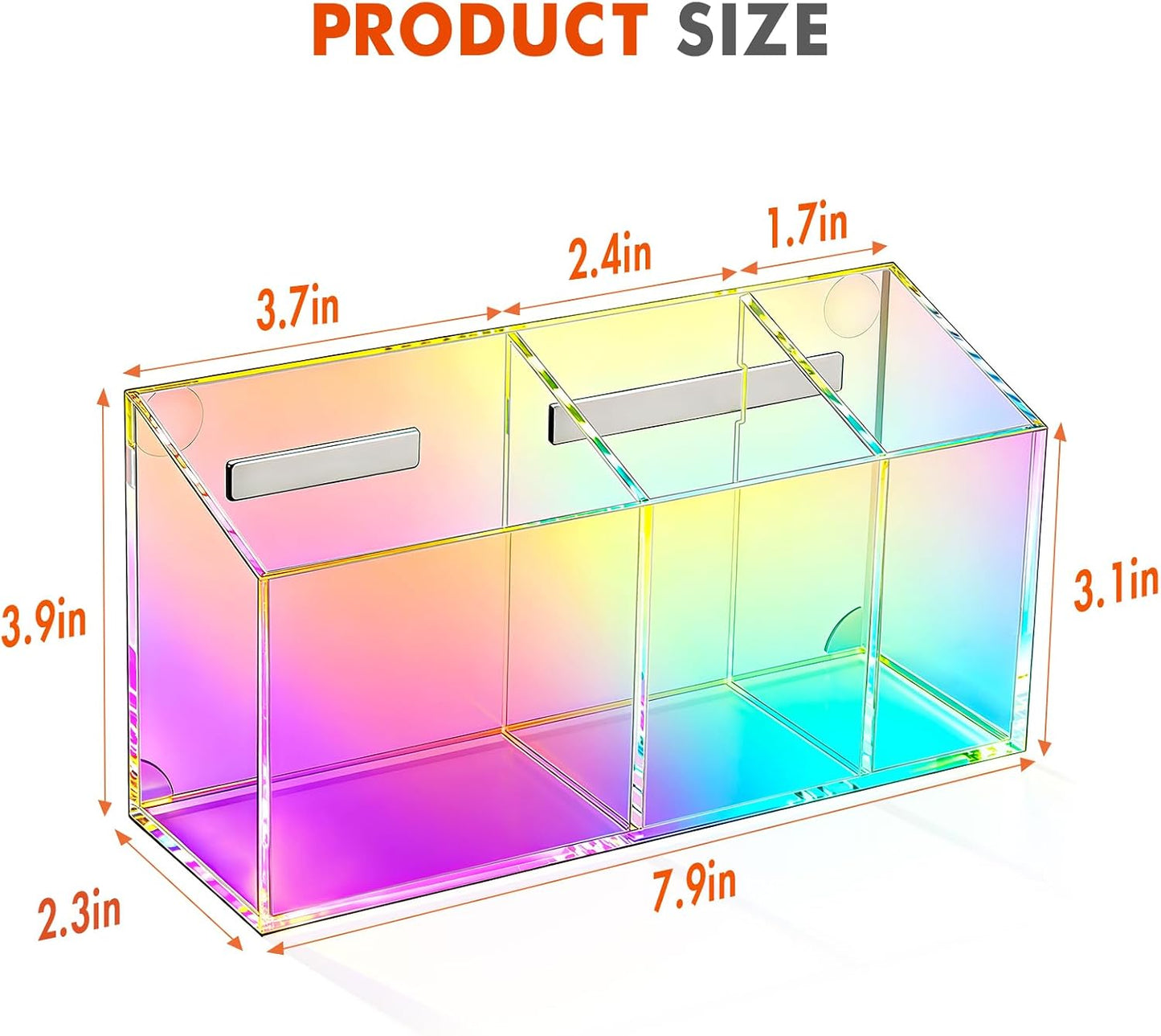 Magnetic Dry Erase Marker Holder for Whiteboard, Fridge, Classroom | Acrylic Magnet Pen Holder for Office, Refrigerator, Whiteboard Maker Holder for Teacher, Locker Organizer Accessories(Clear)