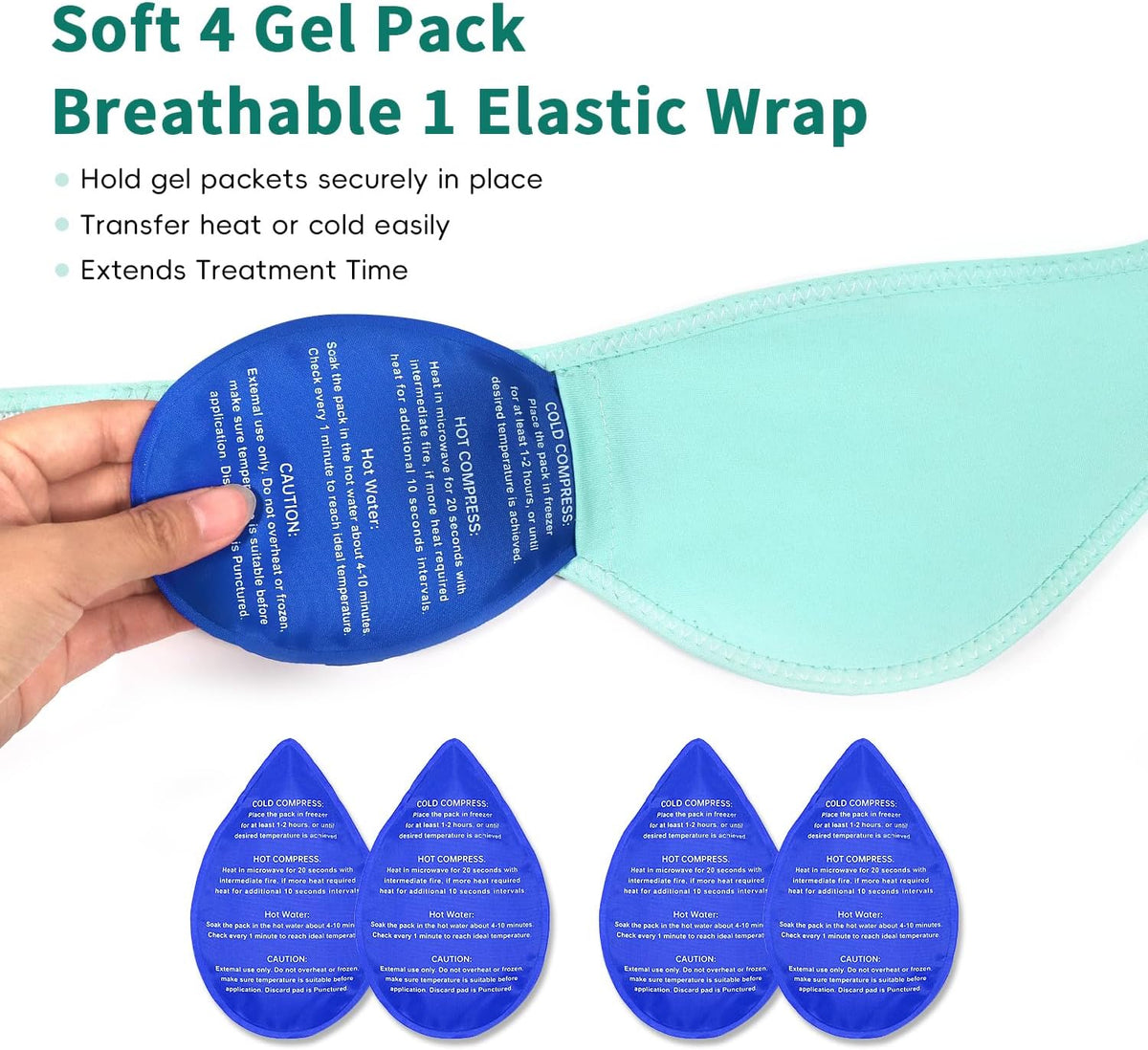 Wisdom Teeth Ice Pack Head Wrap for Pain Relief - Cold Hot Therapy for Face