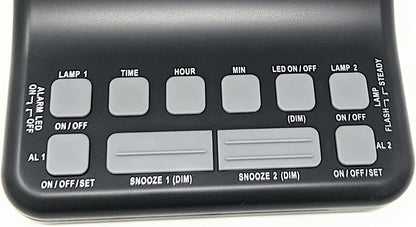 Futuristic 2 Silent Alarm Clock with Bright Flashing LED Lights for Deaf, Hard of Hearing, Heavy Sleepers | Dual Alarms, Built-in USB Chargers | Wake Up Gently