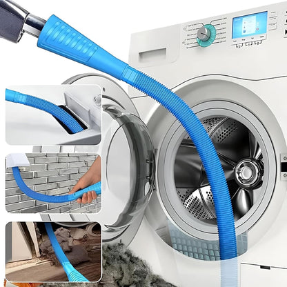 Universal Dryer Vent Cleaner Kit Compatible with Most Vacuum Cleaner Include Vacuum Hose Attachment Accessories Brush Lint Act Brush,Dryer Vent Vacuum Hose with Basic Protective Gloves
