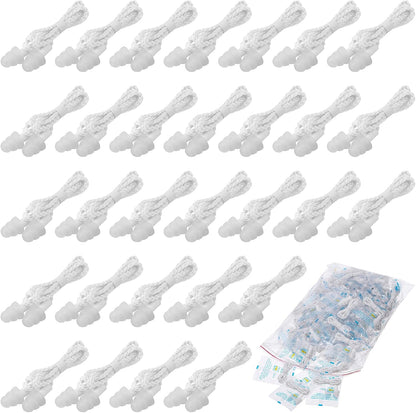 Tondiamo 200 Pairs Ear Plug Bulk with Cord Reusable Silicone, Fresh