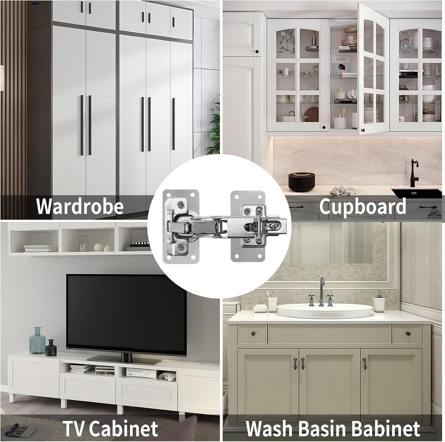 Cabinet Hinge Repair Plate Kit, 12Pcs Hinges Repair Fixing Plates | Stainless Steel for Kitchen Cupboard Door Replacement Rust Resistant With Mounting Screw