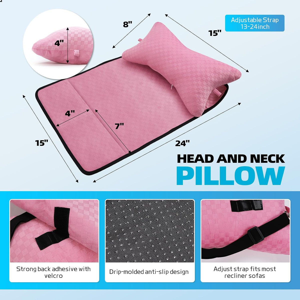 Recliner Head Pillow for Neck, Recliner Pillow for Headrest, Sofa, Chair