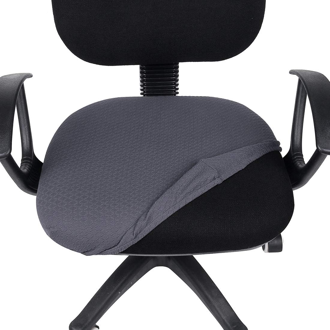 Smiry Office Computer Chair Armrest Covers, 2PCs Anti-dust Arm Rest Pad | Removable Washable Desk Chair Arm Pad Covers, Grey