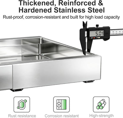 Kitstorack Pull out Cabinet Organizer, Expandable(12"-20") Heavy Duty Slide out Drawers Fixed with Adhesive Nano Film for Pots, Roll out Shelf Storage for Kitchen Base Cabinet Organization(White)