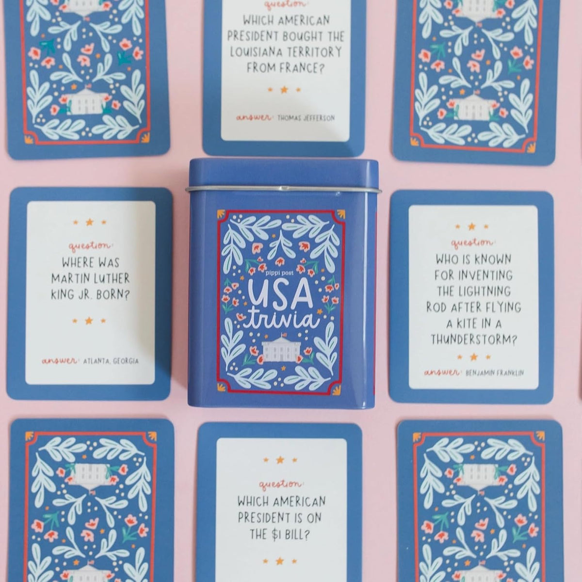 Pippi Post Indoor Busy Ideas Activity Cards & Tin, 50 Screen-Free Prompts