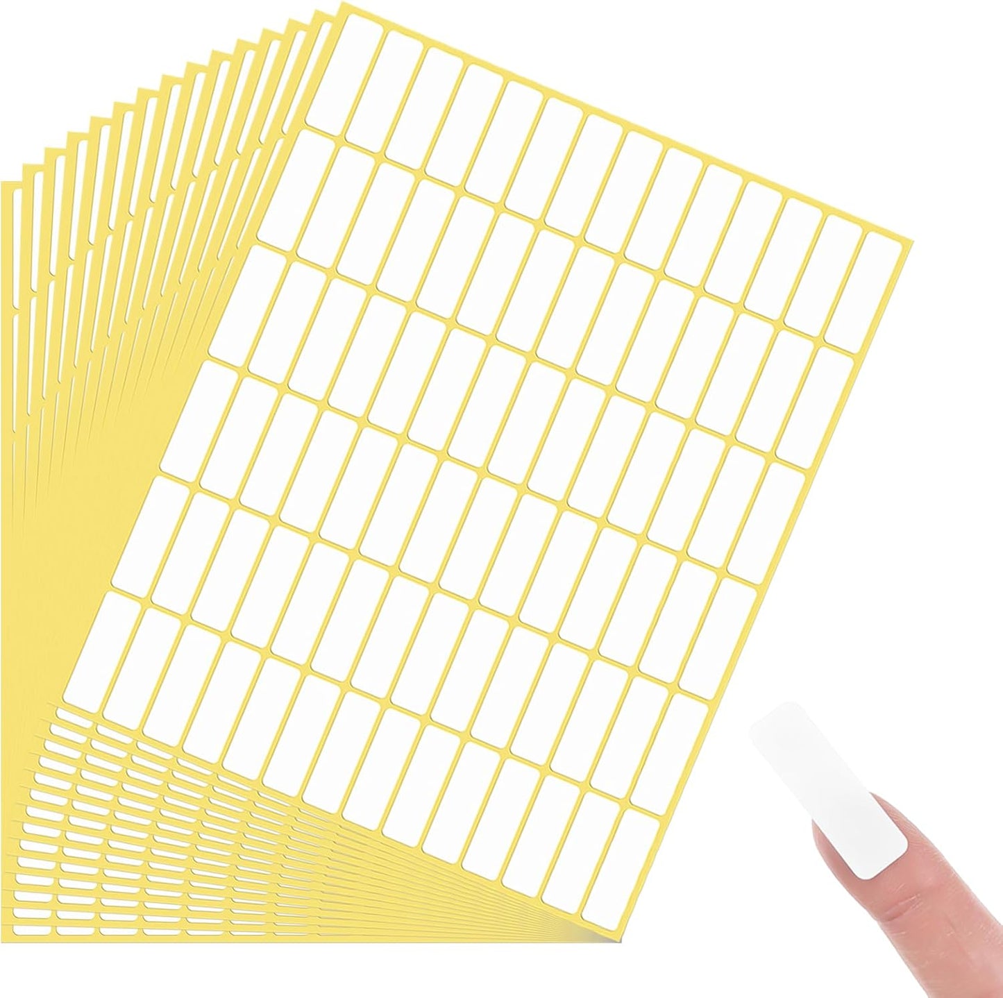 1260 Pcs Mini Labels Stickers Blank - Removable Freezer Labels All-Purpose Small White Label for Price Food Writing Containers Storage Bins Jars Pantry Organization