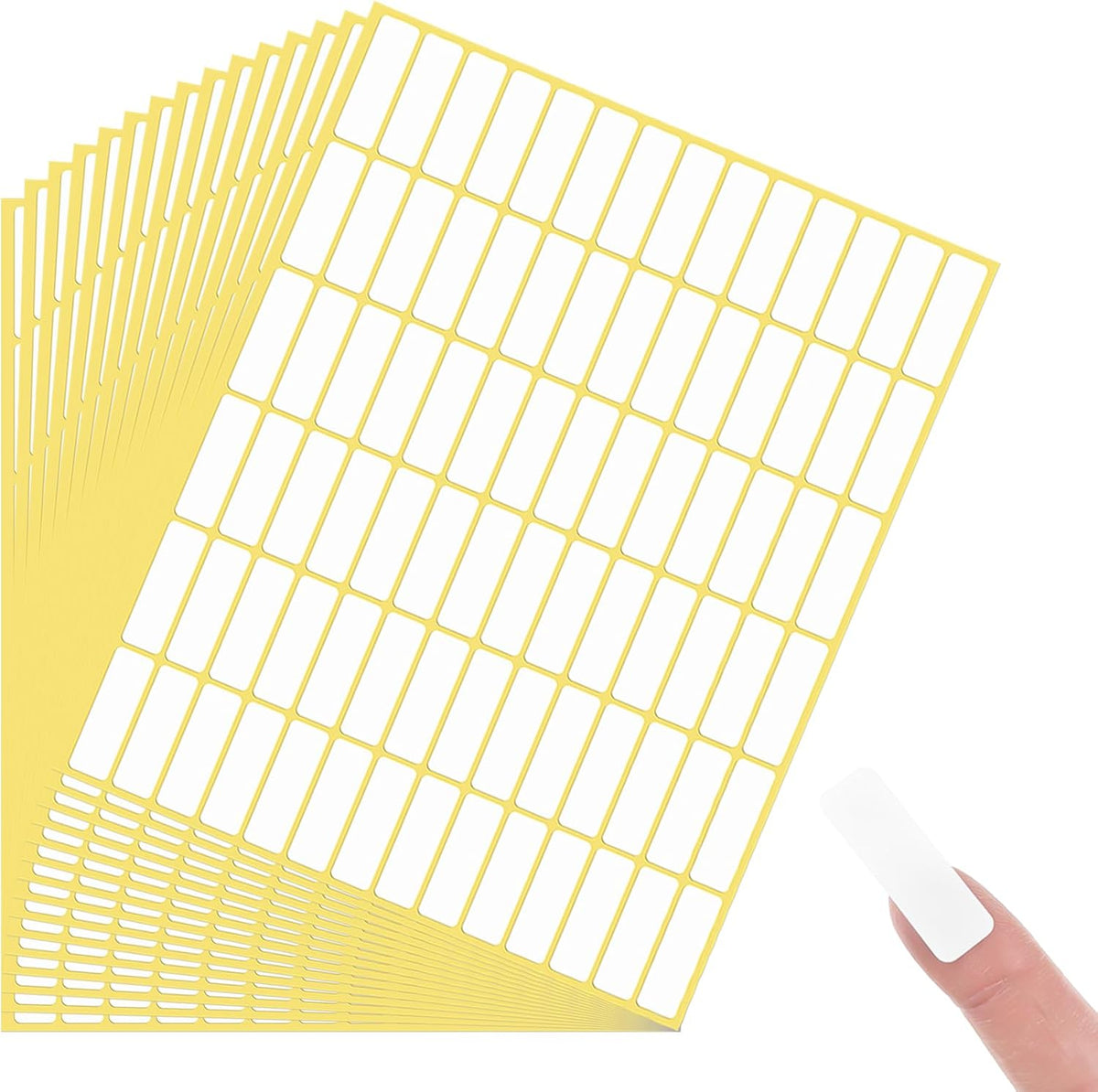 1260Pcs Small Labels Stickers Blank Removable Freezer Labels All-Purpose