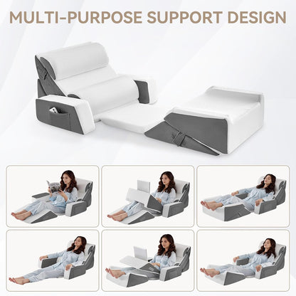 Yojoker Leg Elevation Pillows for Swelling, Memory Foam Wedge Pillow for Legs Blood Circulation, Leg Elevation Pillows for After Surgery, Knee Wedge Pillow for Sleeping Back Hip Ankles Relief