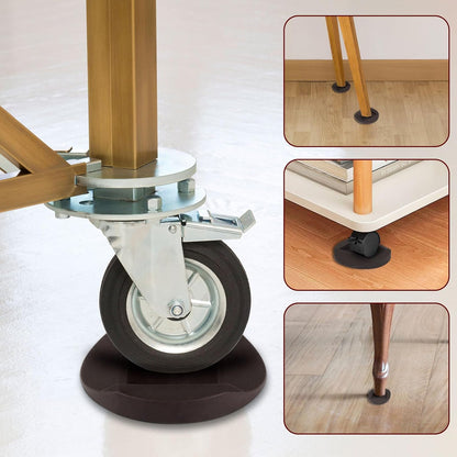 Bed Stoppers Furniture Stopper, Wheel Stoppers Furniture Caster Cups - Premium Solid Silicone Caster Cups Fits to All Floors & Wheels of Sofas, Chairs, Beds, Prevents Scratches (8)