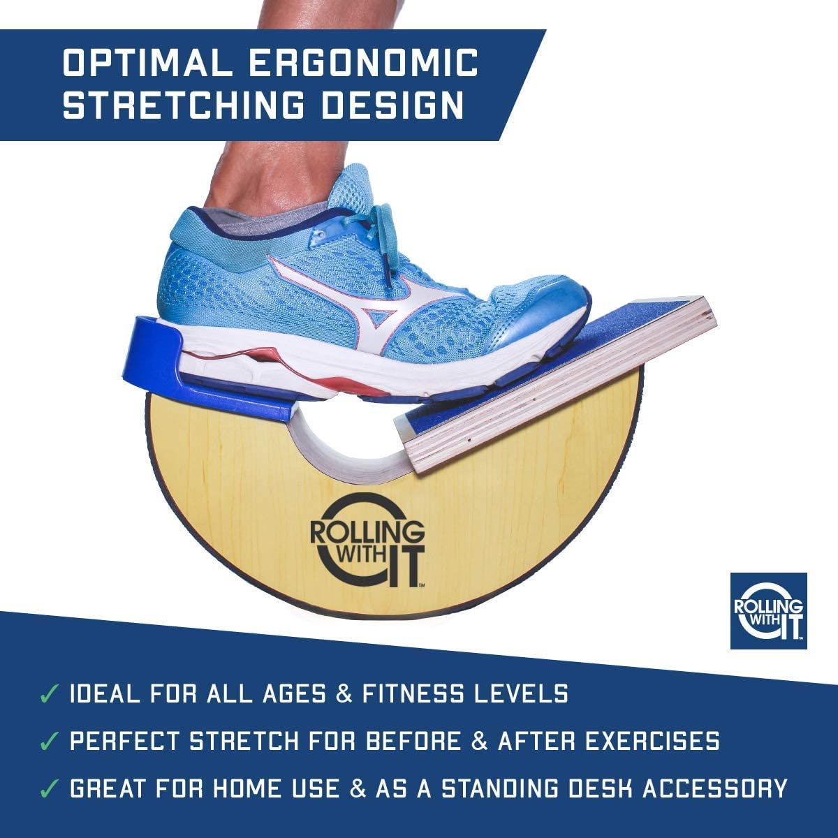 Rolling With It Foot Rocker & Calf Stretcher for Plantar Fasciitis