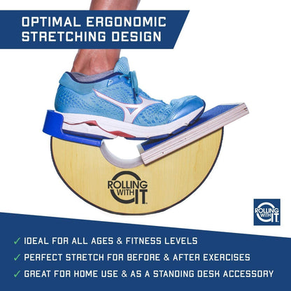 Rolling With It Foot Rocker & Calf Stretcher for Plantar Fasciitis