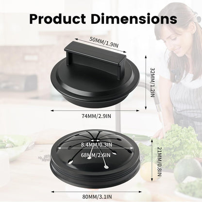 Garbage Disposal Splash Guard, 2 Pack Upgraded EPDM Rubber Drain Insert for InSinkErator Evolution Series 3 3/8" QCB-AM Sink Baffle Drain Cover Removable Quiet Collar EPDM Strainer Insert Parts