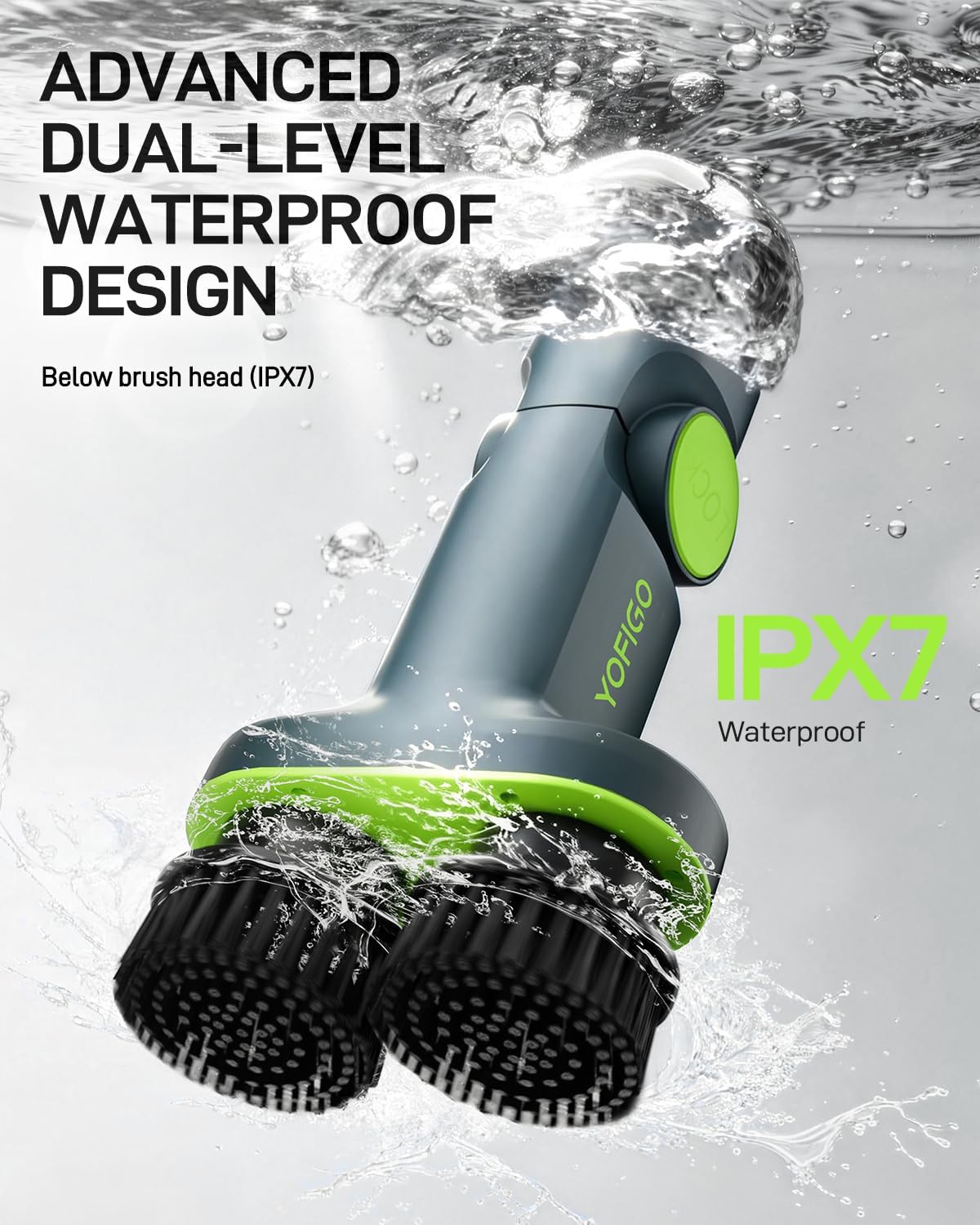 Electric Spin Scrubber Cordless Cleaning Brush | Adjustable Handle and Powerful Motor for Deep Cleaning Bathroom, Tile, Shower, Kitchen and Home Surfaces.