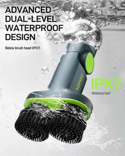 Electric Spin Scrubber Cordless Cleaning Brush | Adjustable Handle and Powerful Motor for Deep Cleaning Bathroom, Tile, Shower, Kitchen and Home Surfaces.