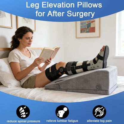 Adjustable Leg Elevation Pillows for After Surgery, Keep Knee Straight