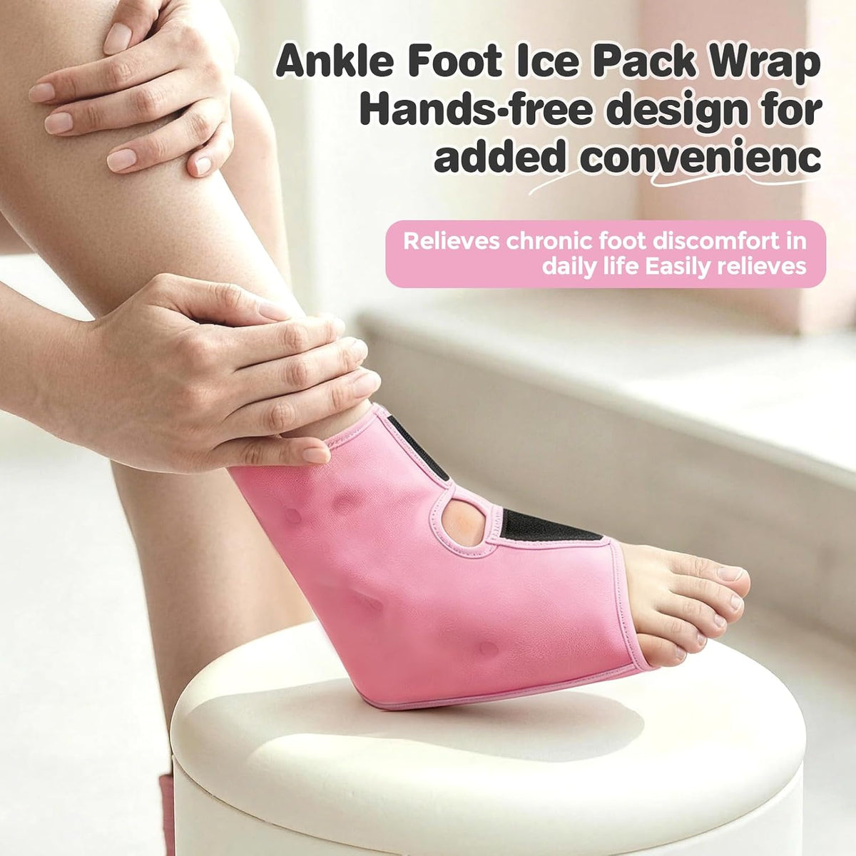 Ankle Ice Pack Wrap, Heel Ice Pack Wrap for Plantar Fasciitis Relief