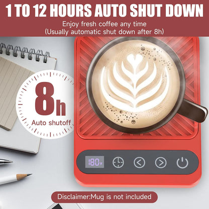 Mug Warmer - Electric Coffee Mug Warmer with Timer,Coffee Cup Warmer for Desk Auto Shut Off,Smart 6-Temperature Control, Coffee Accessories for Coffee Lovers, White | Coffee Cup Warmer for Desk Auto Shut Off,Smart 6-Temperature Control, Coffee