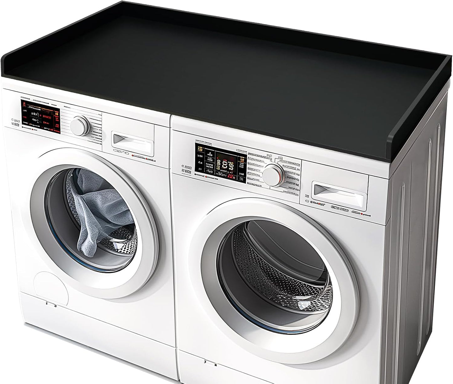 Gashell Washer Dryer Countertop, 27.5" x 54" Bamboo Washer and Dryer Countertop for Laundry Room Organization(Retro Brown)