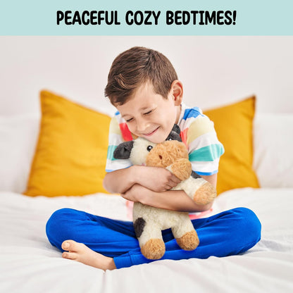 Bunny Microwavable & Weighted Stuffed Animals - 1.5 Lbs Unscented Heating Pad for Period Cramps Pain Relief and Anxiety, Cute Bunny Plush Toys Gifts for Women Girls Adults and Kids by Happy Fuel