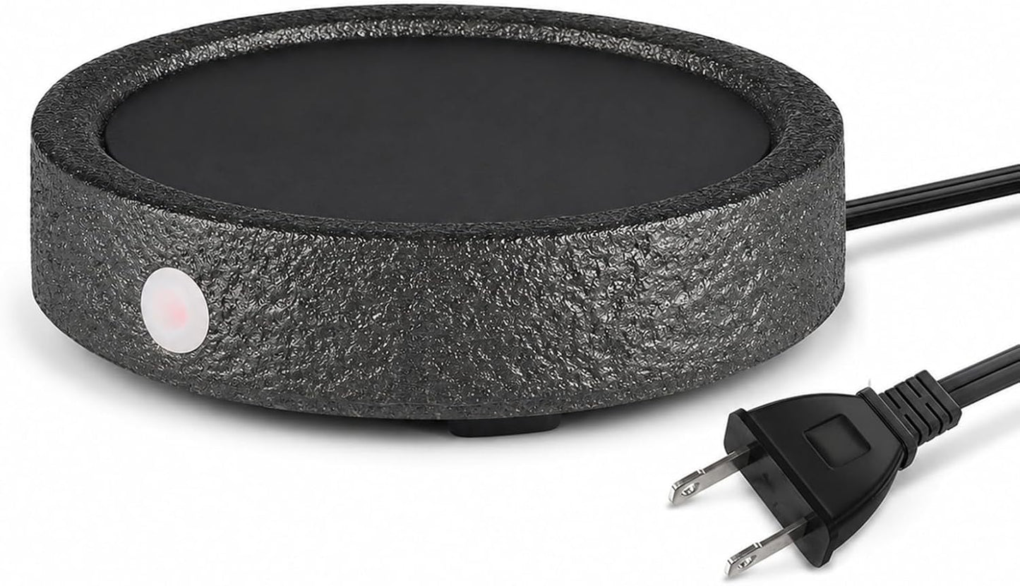 MOCOSA Candle Warmer Plate,Coffee Mug Warmer for Desk, Electric Candle Warmer for Home Office, Fragrance and Heating Cup Warmers for Tea and Milk, Hot Chocolate as Gifts for Women Mom（Black-No Cup）
